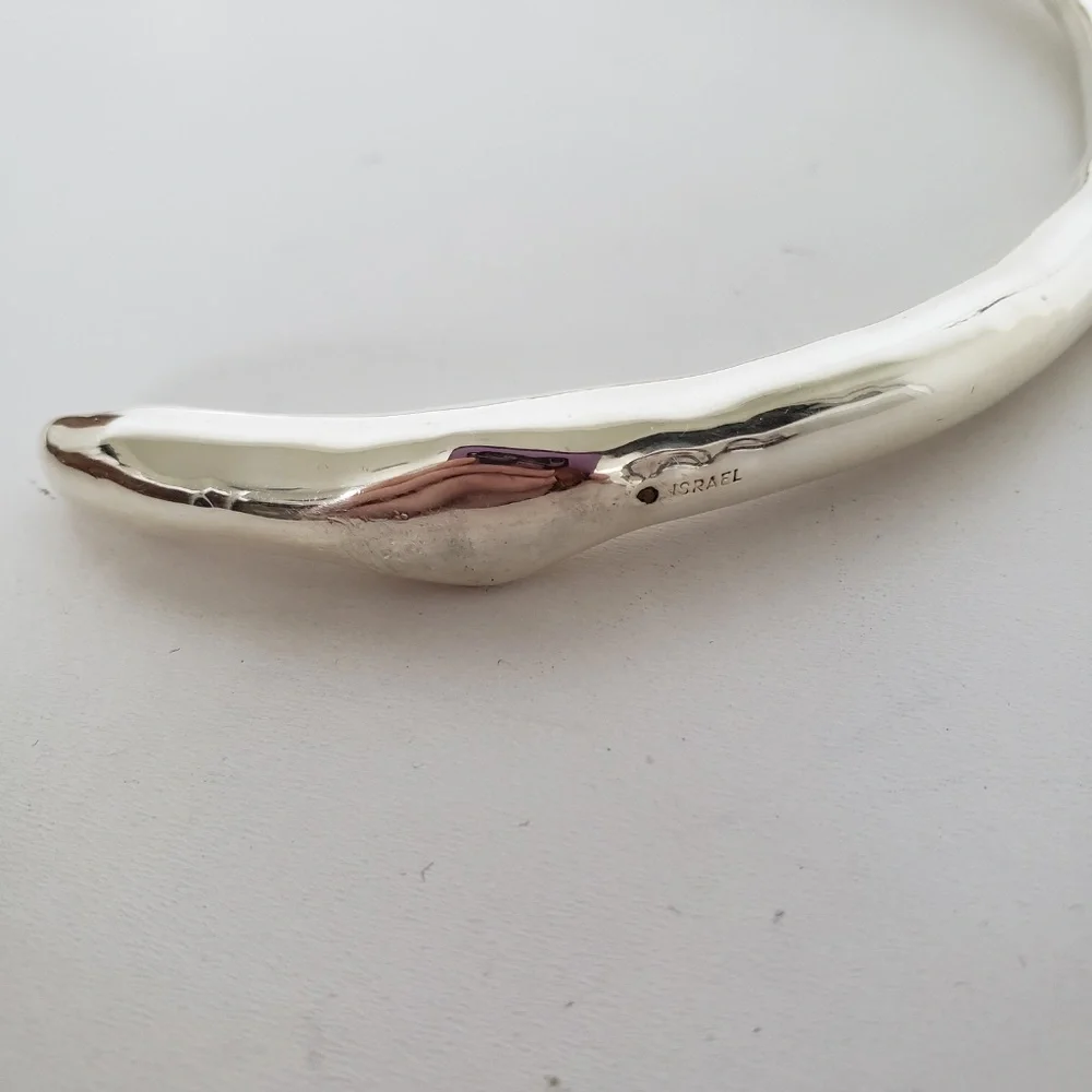 E&L Israel Sterling Silver Electroform Necklace - Picture 11 of 12